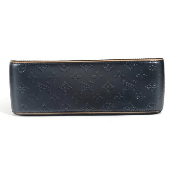 LOUIS VUITTON M55175 Monogram mat Shelton Hand Bag Monogram matte leather Navy - Picture 6 of 15